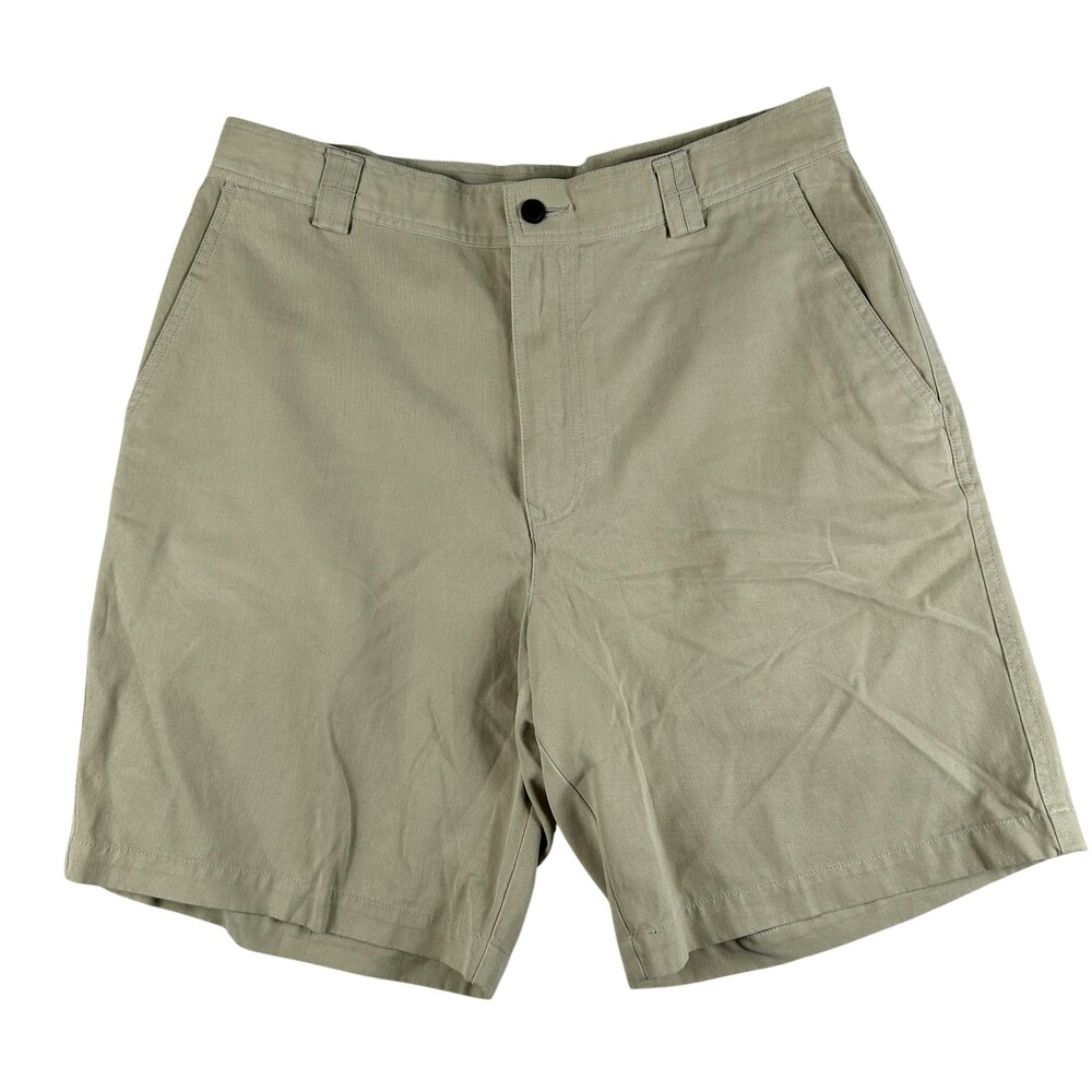 Tommy Bahama Shorts Mens 32 Beige Tencel Cotton Chino Flat Front Relax Casual